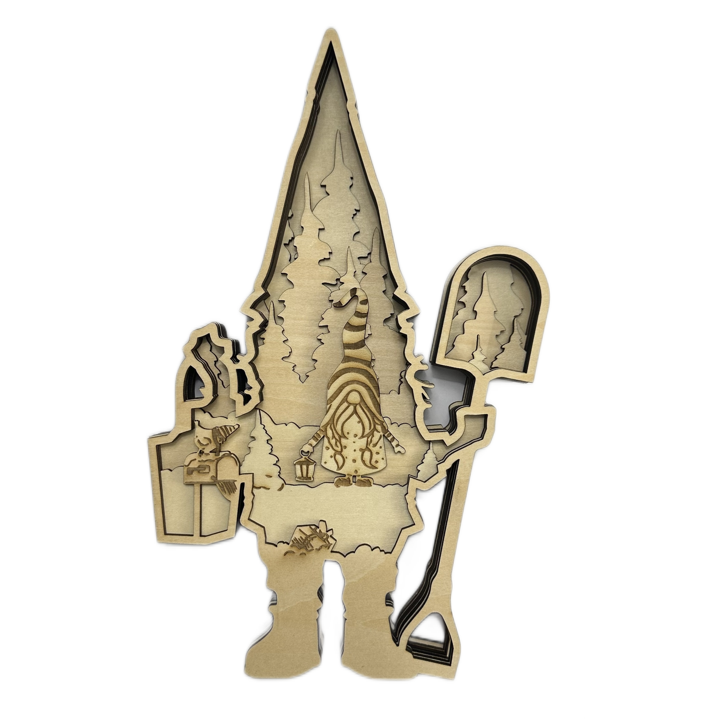 Christmas Gnome 3D Laser Cut